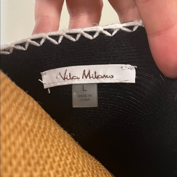 Vila Milano Relaxed Fit Sweater SOFT Boxy Black White Size Large - Picture 10 of 11